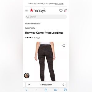 NWT M sanctuary runway Camo leggings